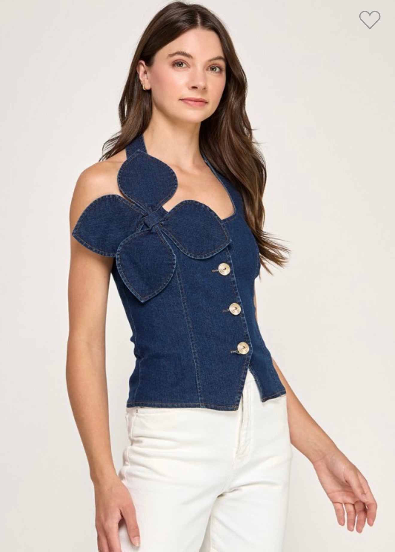 Aixa Denim Top