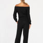 Lilly Black  Off Shoulder Jumpsuit