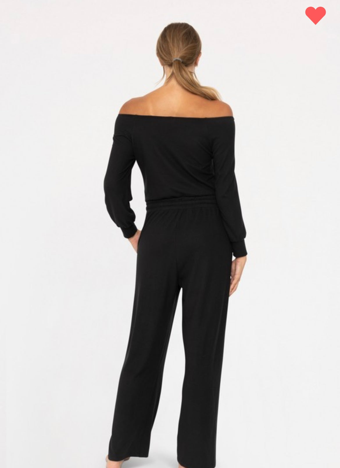 Lilly Black  Off Shoulder Jumpsuit