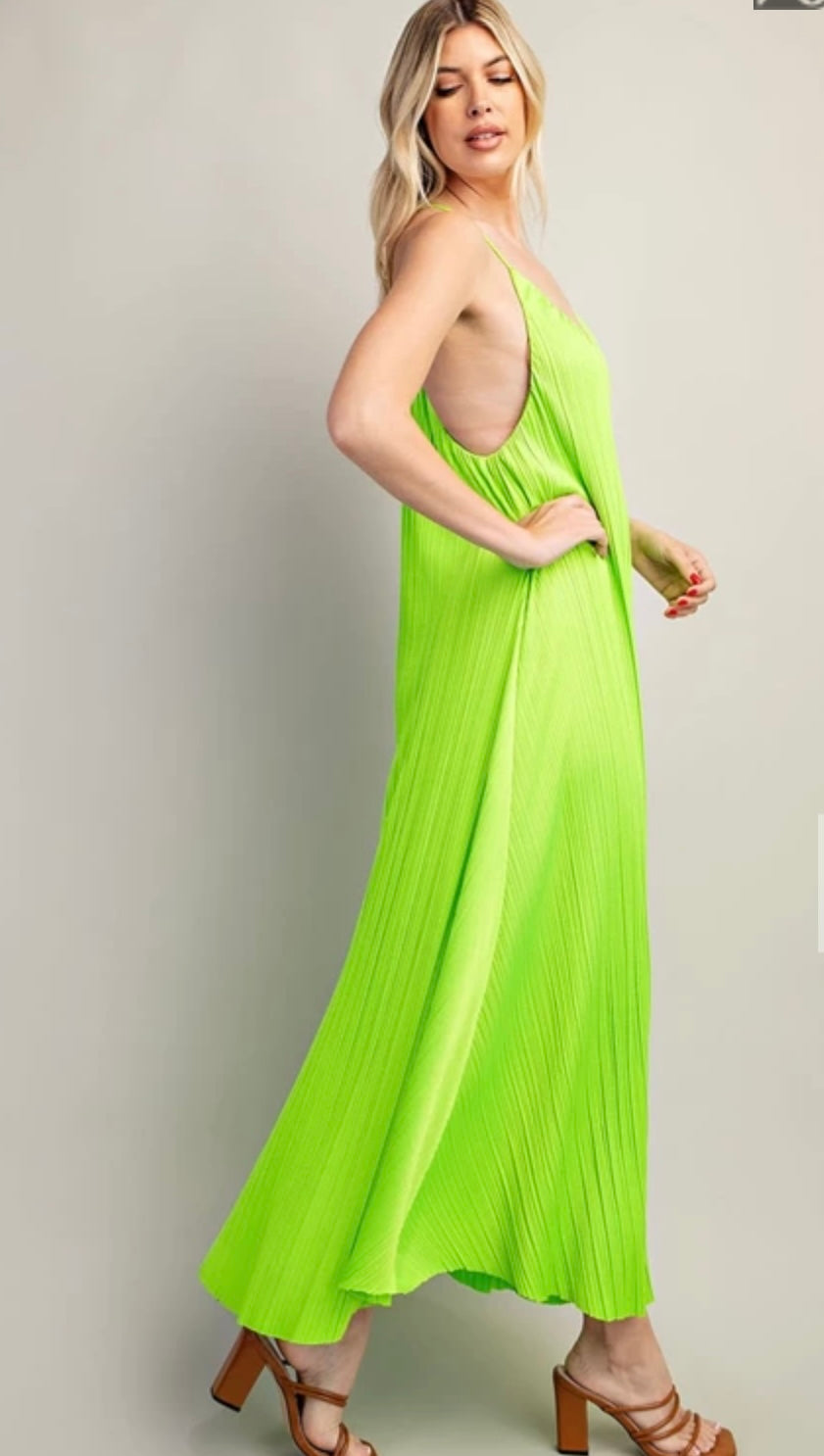 Irene Lime Maxi Dress