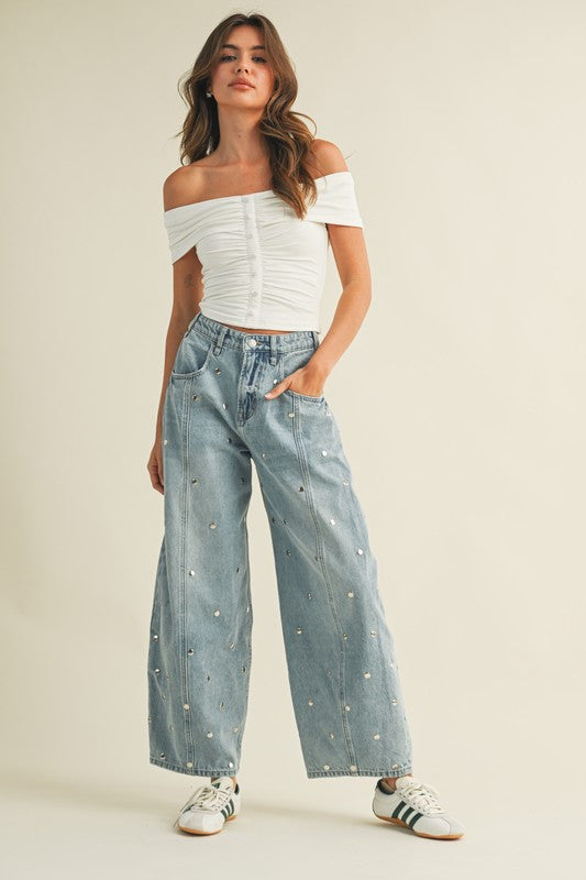 Claudia Studded Jeans