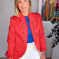Frances Red Napoleon Jacket