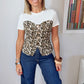 Celeste White Leopard Top