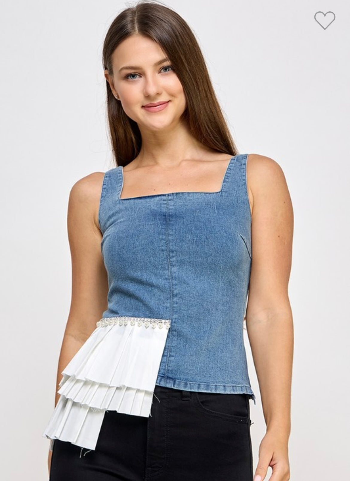 Agatha Denim Top