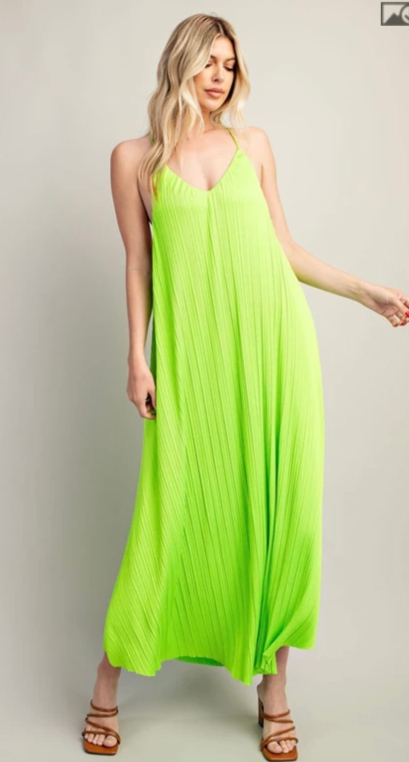 Irene Lime Maxi Dress