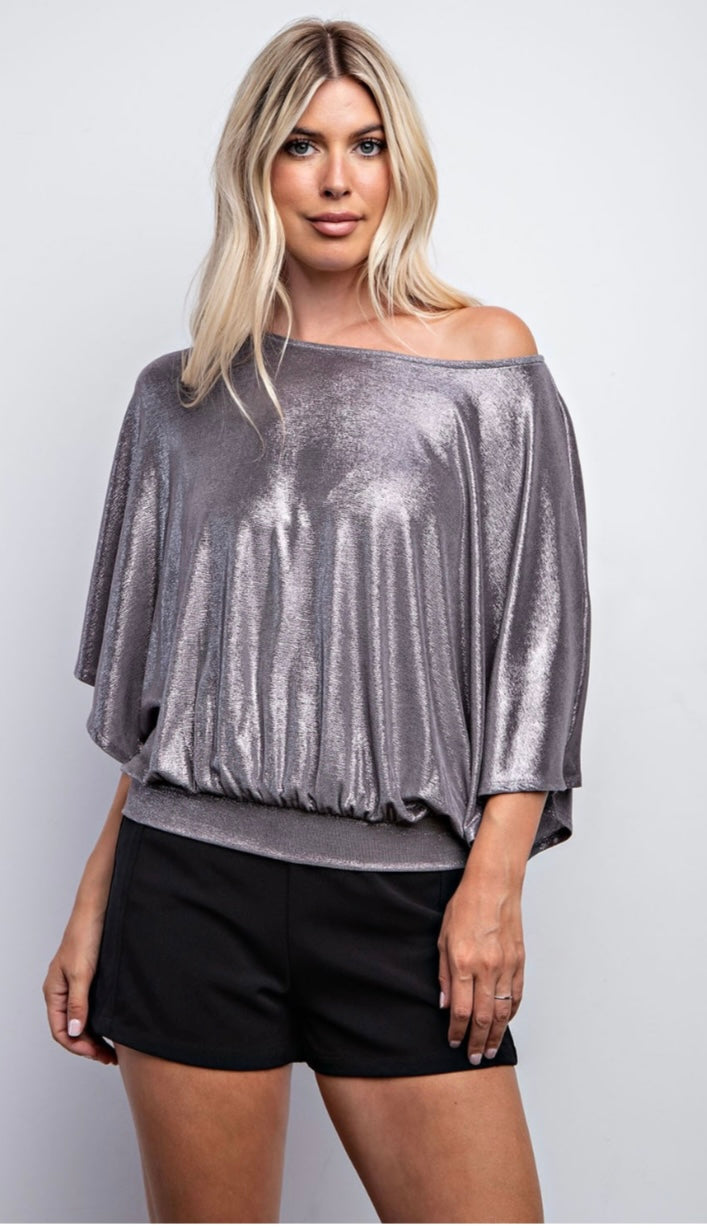 Lia Metallic Top