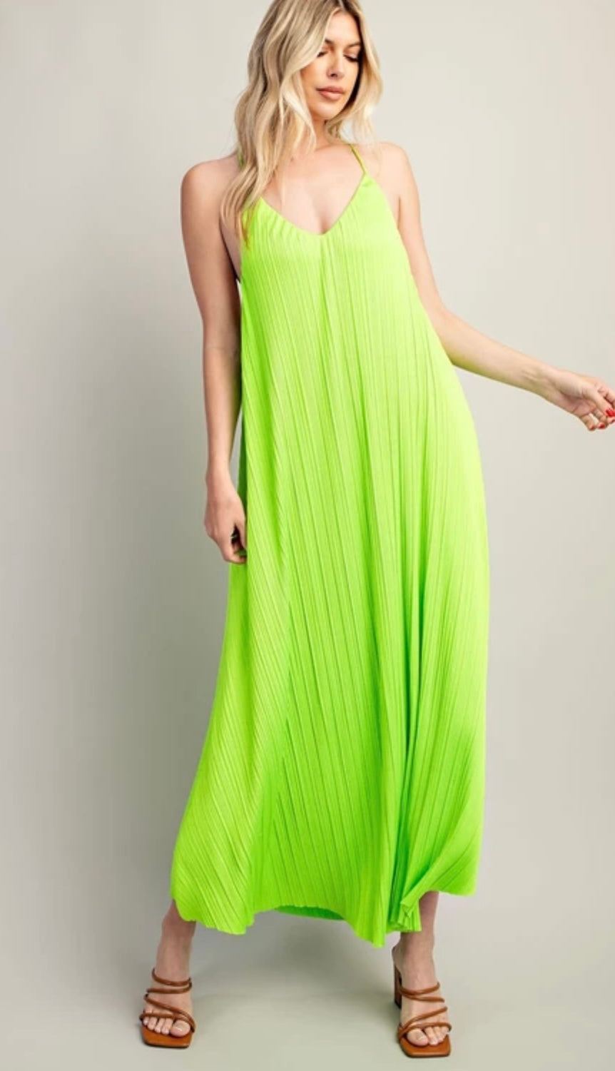 Irene Lime Maxi Dress