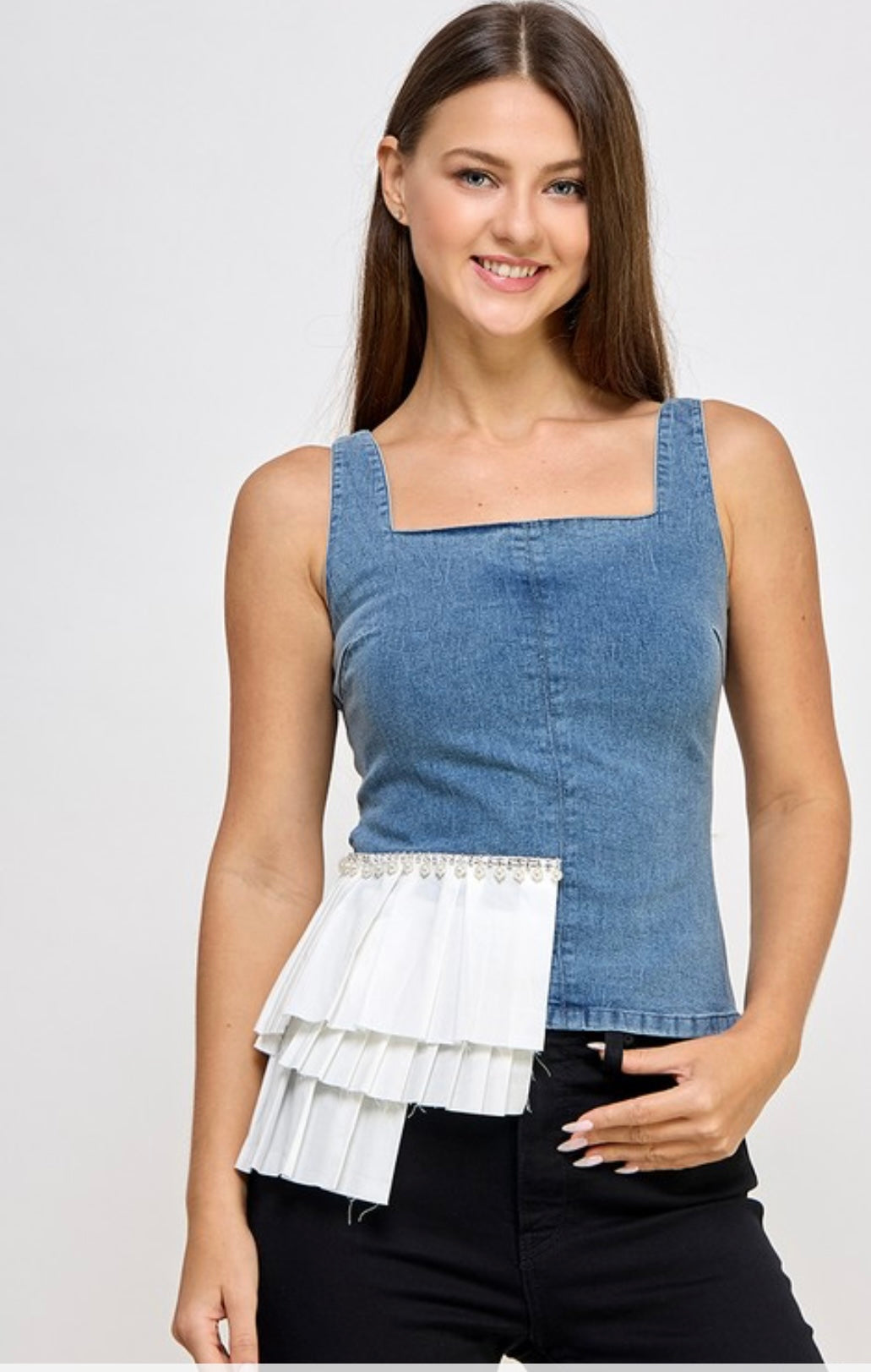 Agatha Denim Top