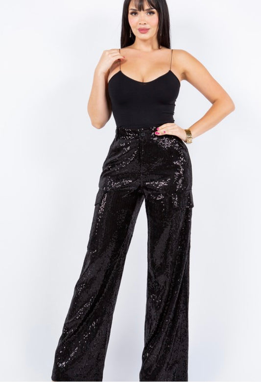 Penny Sequin Cargo Pants