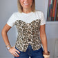 Celeste White Leopard Top