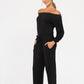 Lilly Black  Off Shoulder Jumpsuit