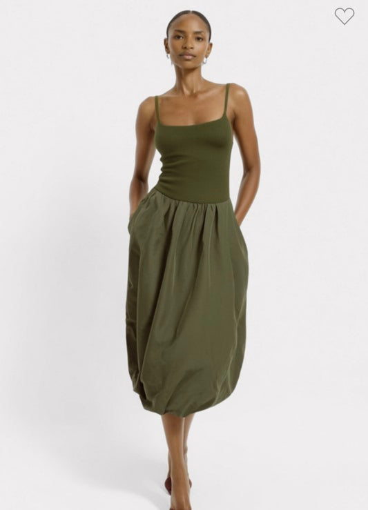 Regina Olive Dress