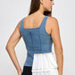 Agatha Denim Top