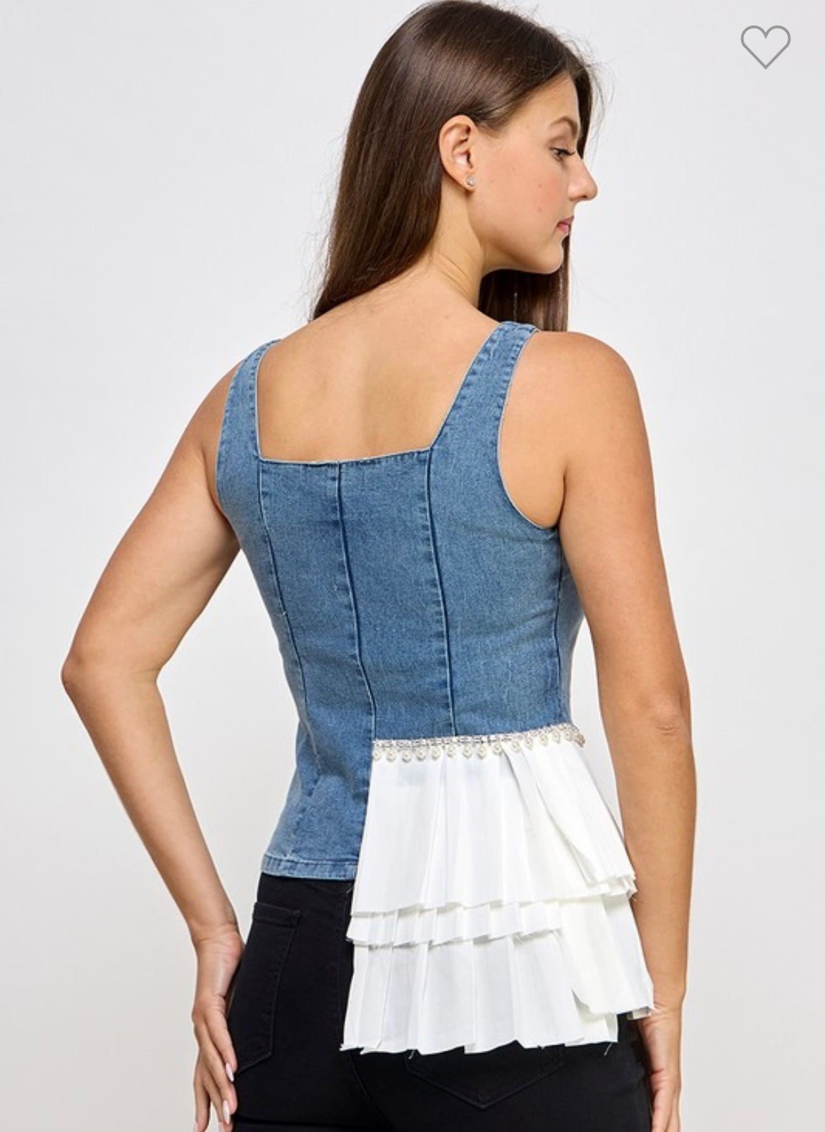 Agatha Denim Top