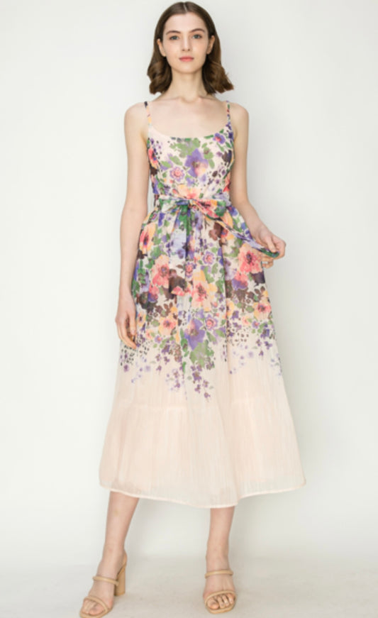 Georgette Romantic Floral Dress