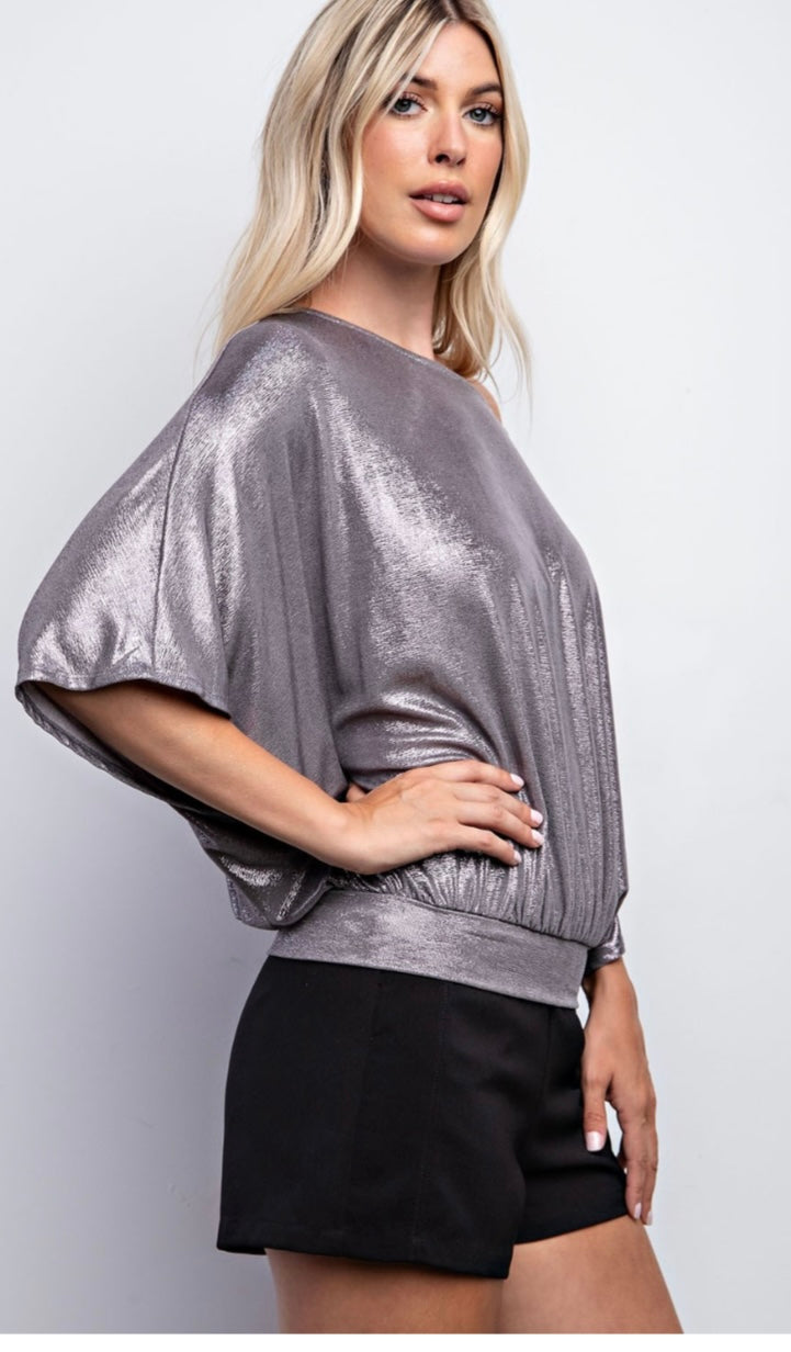 Lia Metallic Top