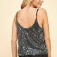 Teresa Black Sequin Top