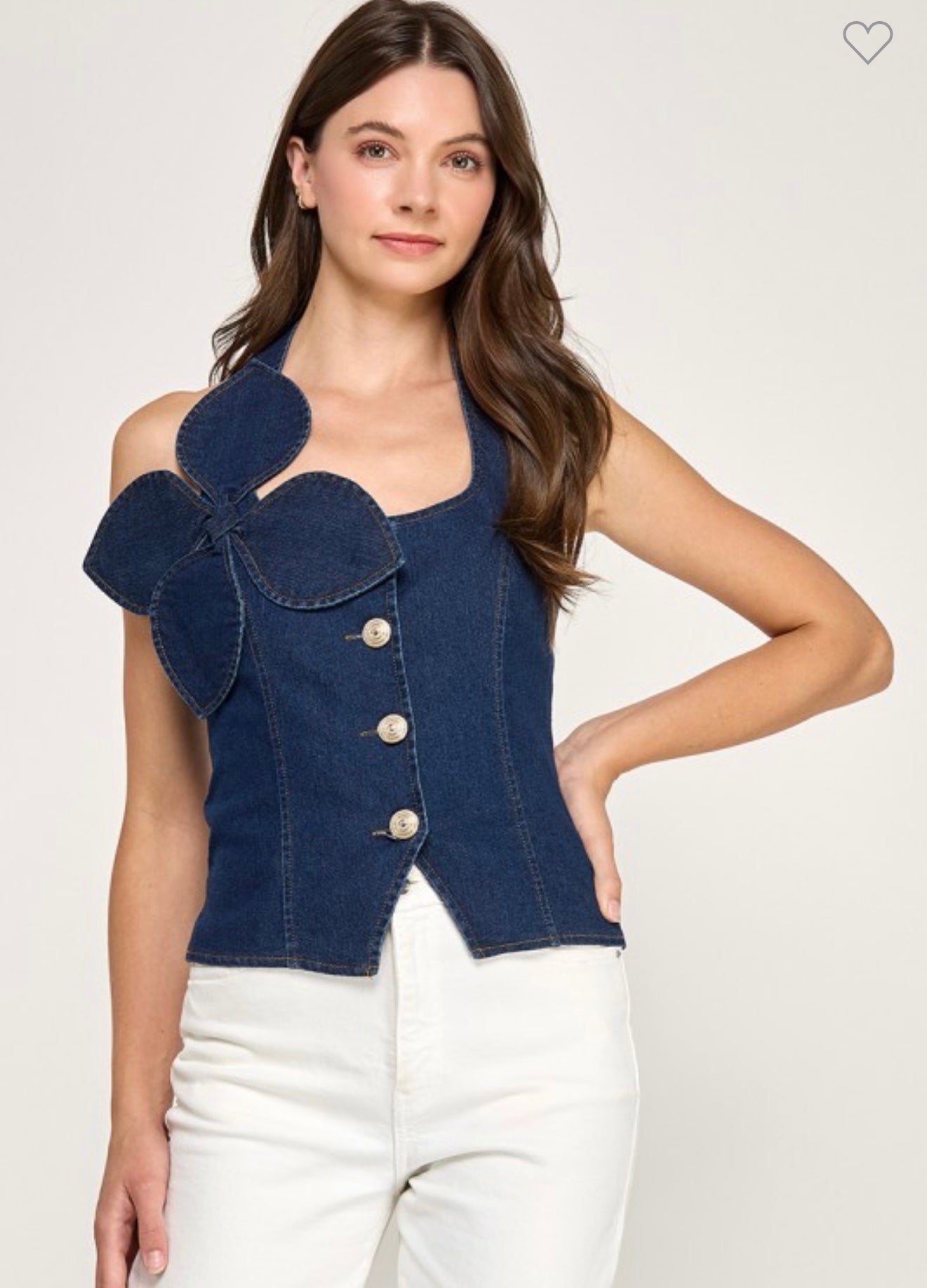 Aixa Denim Top