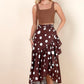 Gema Brown Polka Dot Skirt