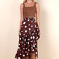 Gema Brown Polka Dot Skirt