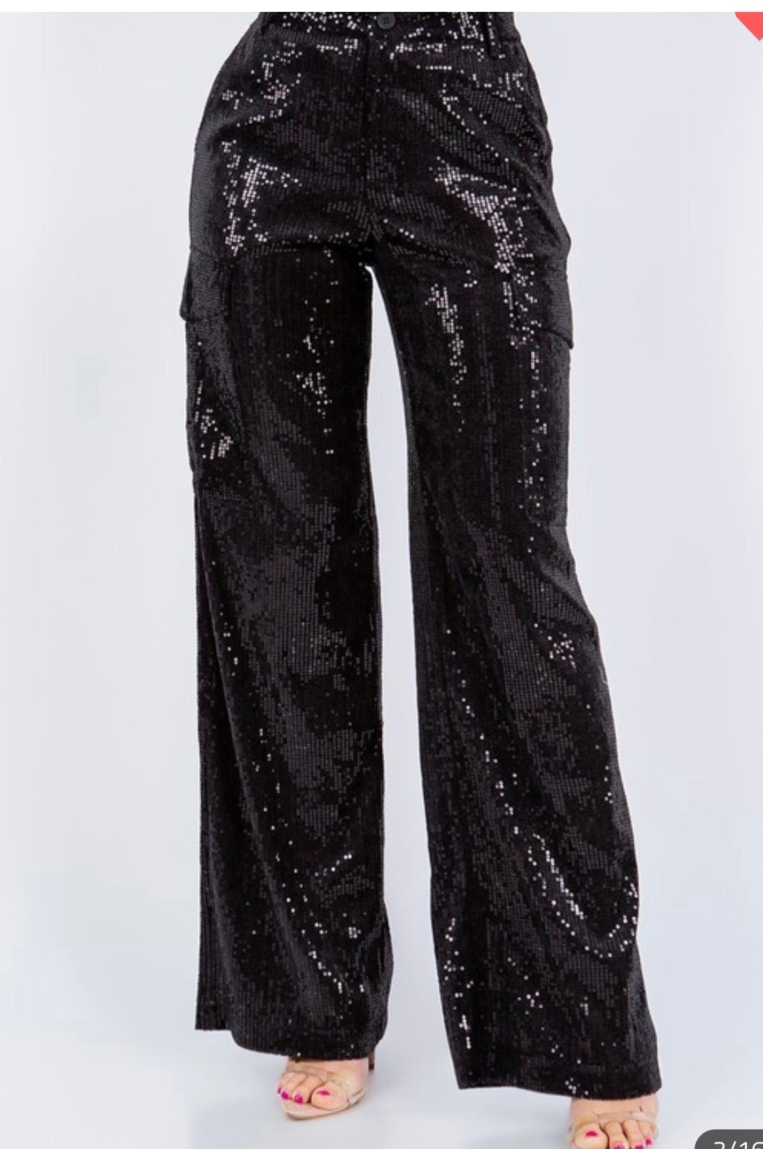 Rachel Sequin Cargo Pants