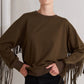 Tori Brown Fringe Sweater