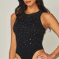 Mayra Black Rhinestone Bodysuit