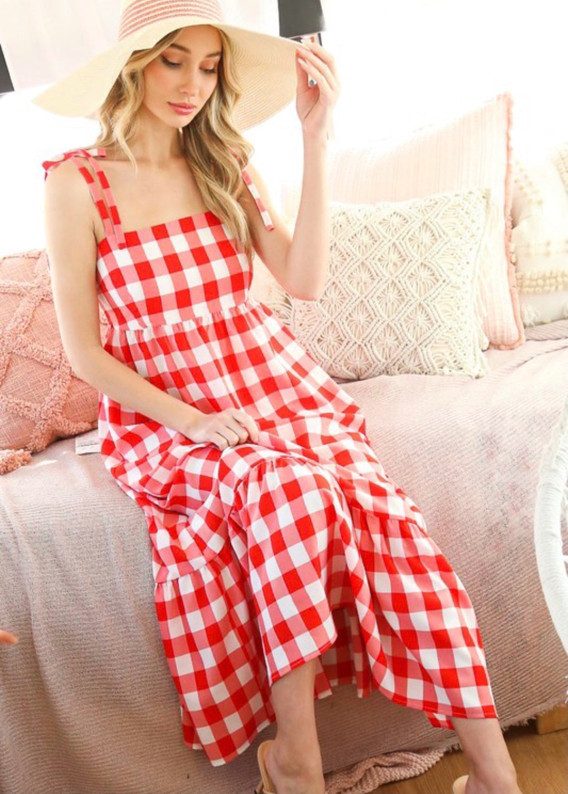 Alina Gingham Dress